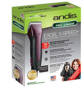 Andis 65355 Fuchsia Excel Clippers for Professional Dog Groomers