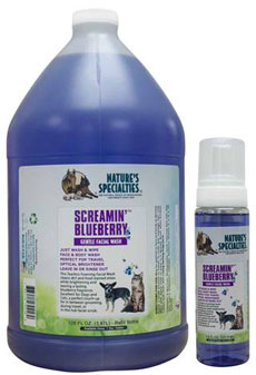 Nature's Specialties Screamin' Blueberry Foaming Face Wash for Dogs